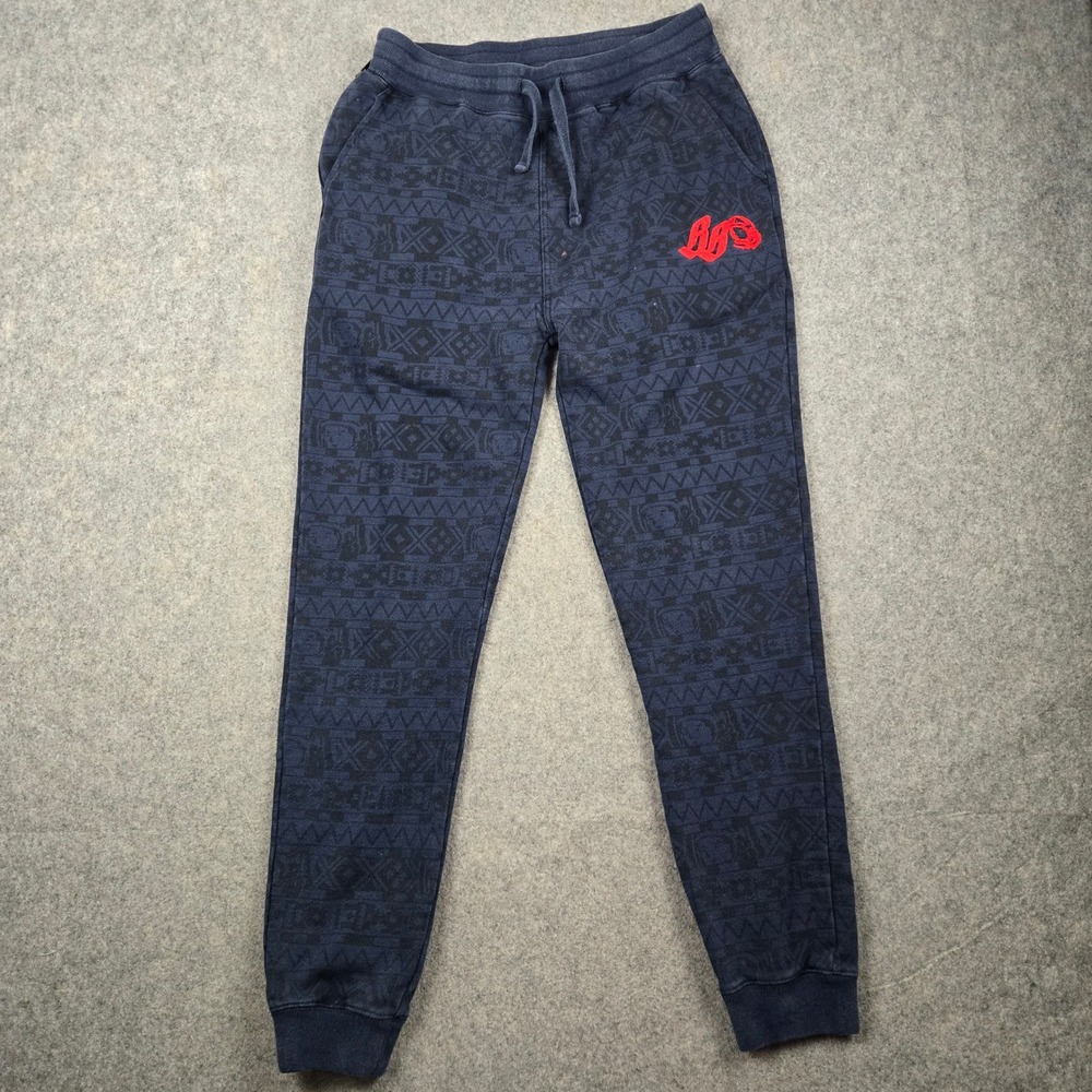 Billionaire Boys Club Joggers Mens Medium Blue Geometric Print Red Logo Skater